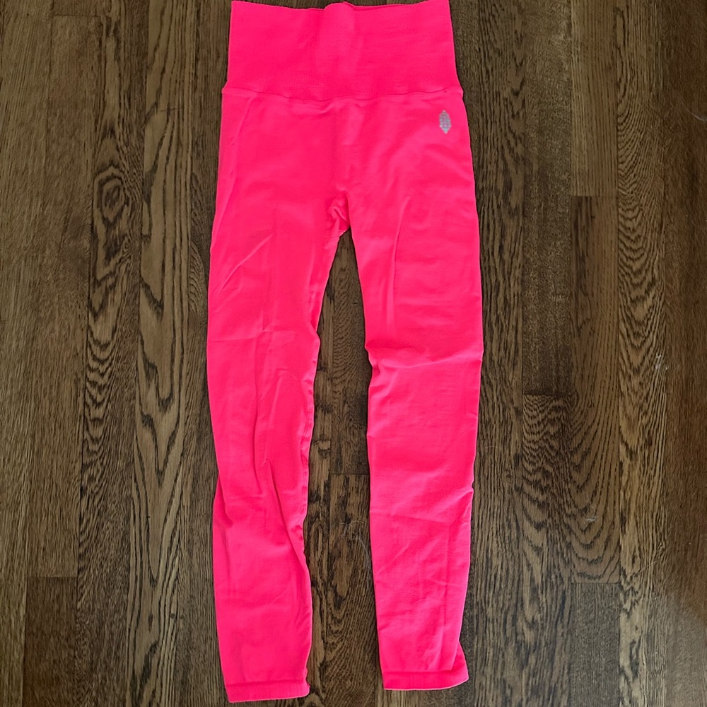 Free People, Hot Pink, Good Karma Leggings, SIZE XS, Worn Twice